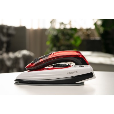 Праска Ardesto дорожня TI-S1200, 1000Вт, 70мл, паровий удар, постійна пара - 15гр, керам. підошва, біло-червоний