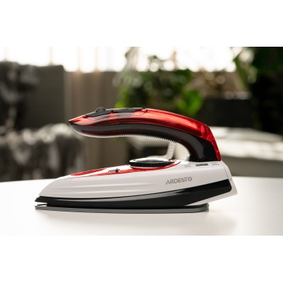 Праска Ardesto дорожня TI-S1200, 1000Вт, 70мл, паровий удар, постійна пара - 15гр, керам. підошва, біло-червоний