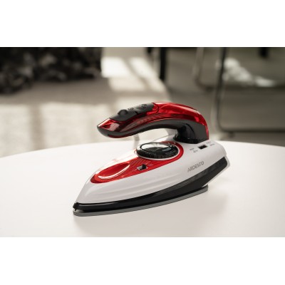 Праска Ardesto дорожня TI-S1200, 1000Вт, 70мл, паровий удар, постійна пара - 15гр, керам. підошва, біло-червоний