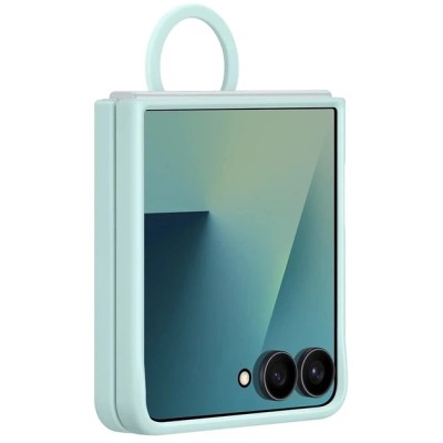 Чохол-накладка Samsung Flip 7 (F766) Silicone Ring Case EF-PF766TMEGUA Light Cyan