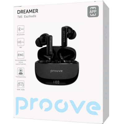 Бездротові навушники Proove Dreamer TWS with ANC (APP) (TWDM0001AP01) black