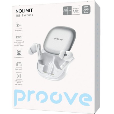Бездротові навушники Proove NoLimit TWS with Hybrid ANC (APP) black/gray (TWNL0001AP13)