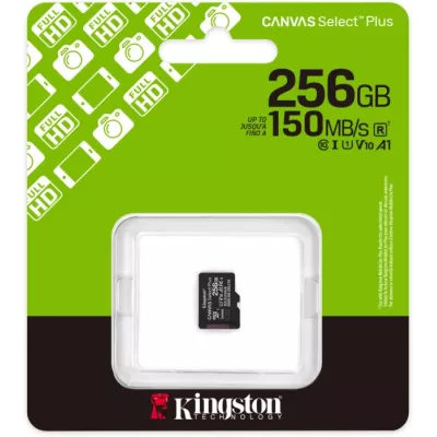 Карта пам'яті Kingston MicroSDXC 256GB Canvas Select Plus Gen3 150MB/s A1 (SDCS3/256GBSP)
