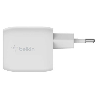 Зарядний пристрій мережевий Belkin 45Вт 2хUSB-С GAN PD PPS, білий (WCH011VFWH)
