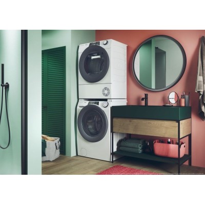 Сушильна машина Candy тепловий насос, 7кг, A++, 46,5см, дисплей, Wi-Fi + Bluetooth, люк сірий, білий (RP4H7A2TRE-S)