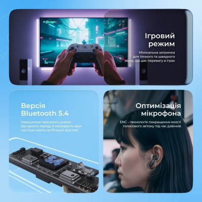 Бездротові навушники Proove Logic TWS (APP) obsidian black (TWLG0001AP15)