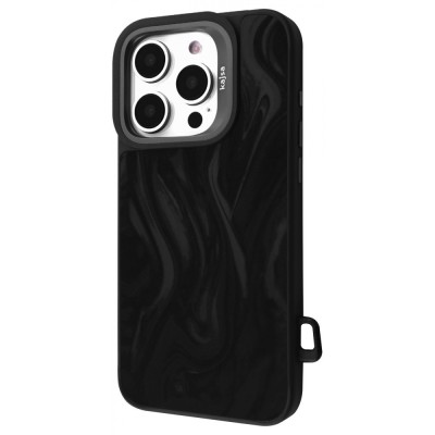 Чохол Kajsa Fluid Art with Magnetic Ring iPhone 16 Pro black
