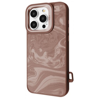 Чохол Kajsa Fluid Art with Magnetic Ring iPhone 16 Pro desert titanium