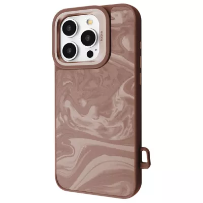 Чохол Kajsa Fluid Art with Magnetic Ring iPhone 16 Pro desert titanium