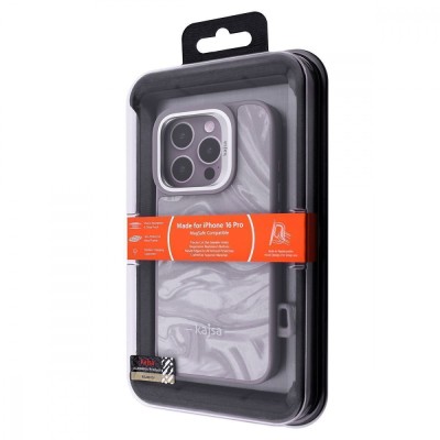 Чохол Kajsa Fluid Art with Magnetic Ring iPhone 16 Pro gray