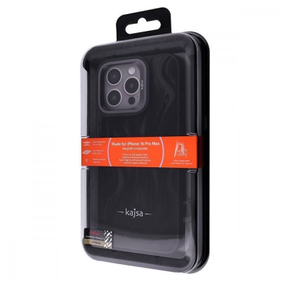 Чохол Kajsa Fluid Art with Magnetic Ring iPhone 16 Pro Max black