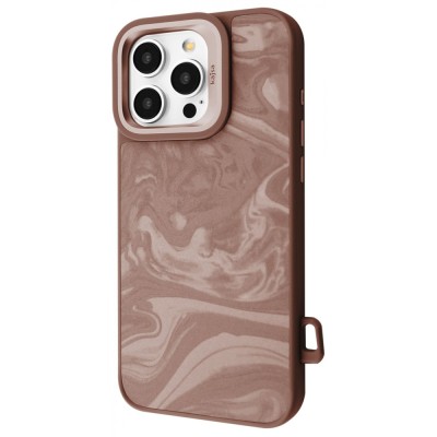 Чохол Kajsa Fluid Art with Magnetic Ring iPhone 16 Pro Max desert titanium
