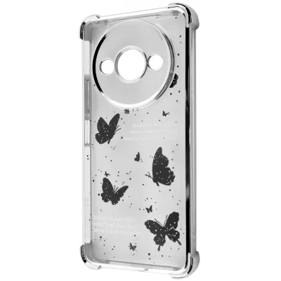 Чохол WAVE Winkie Xiaomi Redmi A3 silver/butterfly