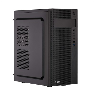 Корпус 2E Alfa E185-400 з БЖ 2E ATX400W, 1xUSB3.0, 2xUSB2.0, VGA 310мм, ATX, чорний (2E-E185-400)