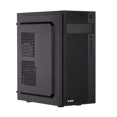 Корпус 2E Alfa E185-400 з БЖ 2E ATX400W, 1xUSB3.0, 2xUSB2.0, VGA 310мм, ATX, чорний (2E-E185-400)