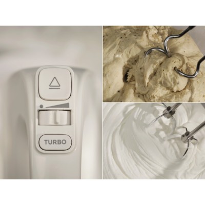 Міксер Electrolux стаціонарний 500Вт, насадки-4, чаша-метал, 3.5л, білий (ESM4W)