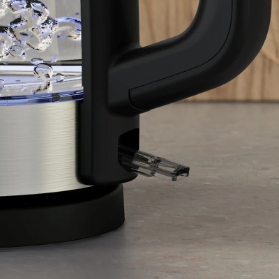 Електрочайник Electrolux 1.7л, Strix, скло, сріблясто-чорний (E4GK1-4GB)