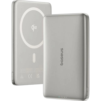 Зовнішній MagSafe Акумулятор Baseus 10000mAh 27W PicoGo Ultra-Slim Qi2 (E0027203) Silver