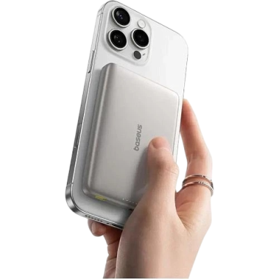 Зовнішній MagSafe Акумулятор Baseus 10000mAh 27W PicoGo Ultra-Slim Qi2 (E0027203) Silver