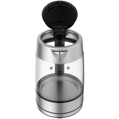 Електрочайник Tefal Glass Kettle 1.7л, скло, з підсвіткою, сріблясто-чорний (KI772D38)