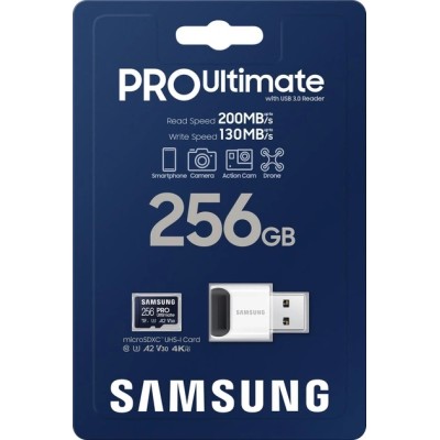 Карта пам’яті MICRO SDXC 256GB W/READER MB-MY256SB/WW SAMSUNG