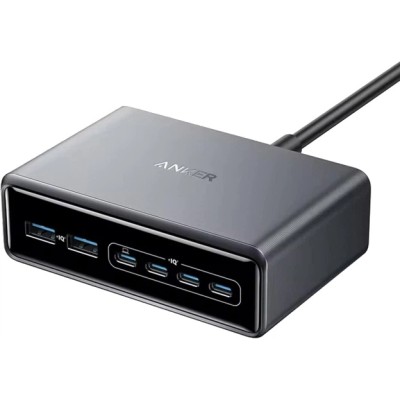мережева зарядка ANKER GaNPrime Charger - 200W, 4xUSB-C PD & 2xUSB-A (Black)