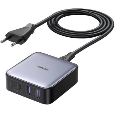 Мережевий Зарядний пристрій UGREEN CD327 Nexode 65W 2xUSB-A + 2xUSB-C Desktop Fast Charger (90747) Black