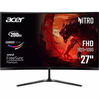 Монiтор TFT ACER 27" Nitro ED270Zbmiipx (UM.HE0EE.Z01) VA Curved FHD 280Hz 8bit 2*HDMI DP MM Black