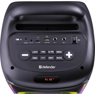 Портативна акустика DEFENDER (65175) Boomer 75 75Вт, BT/FM/USB/TF/AUX/straps, black