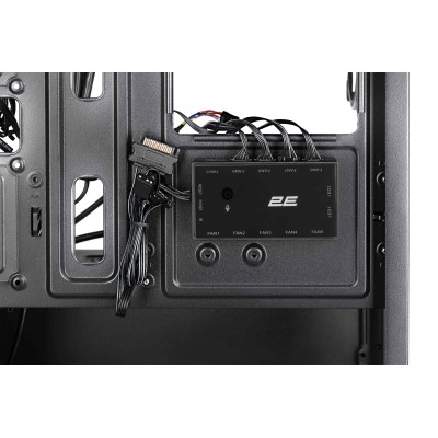 Корпус 2E GAMING Calleo GB700 без БЖ 2xUSB3.0, 1xUSB2.0, 4x120мм ARGB, VGA 320мм, LCS ready, контролер з пультом, TG Side Window