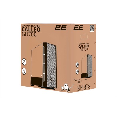 Корпус 2E GAMING Calleo GB700 без БЖ 2xUSB3.0, 1xUSB2.0, 4x120мм ARGB, VGA 320мм, LCS ready, контролер з пультом, TG Side Window