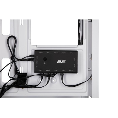 Корпус 2E GAMING Calleo GB700W без БЖ, 2xUSB3.0, 1xUSB2.0, 4x120мм ARGB, VGA 320мм, LCS ready, контролер з пультом, TG Side Wind