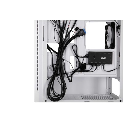 Корпус 2E GAMING Calleo GB700W без БЖ, 2xUSB3.0, 1xUSB2.0, 4x120мм ARGB, VGA 320мм, LCS ready, контролер з пультом, TG Side Wind