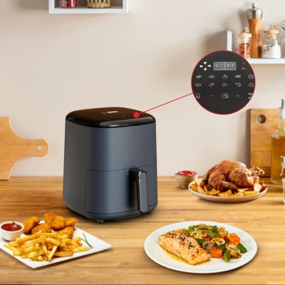 Мультипіч Tefal Easy Fry Max, 1500Вт, чаша-5л, сенсорне керув., 10 програм, пластик, чорний (EY245B10)