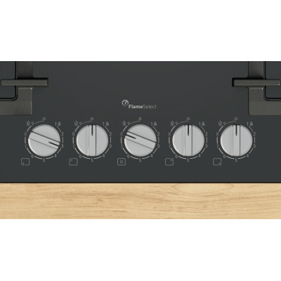 Варильна поверхня Bosch газова на склі, 75см, чавун, чорний