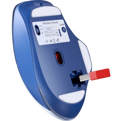 Миша DEFENDER (52126) Tisa GM-126 біл+син,LED,7D,2.4+BT,1600dpi