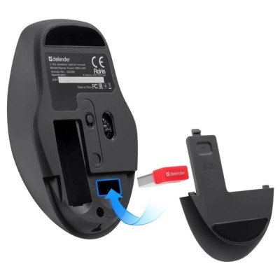 Миша DEFENDER Feam MM-296 чорний (52296)