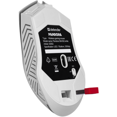 Миша DEFENDER Pandora GM-502 (белый) (52502)