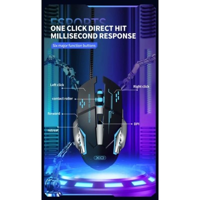 Миша XO M10 Gaming, Чорно-сріблястий