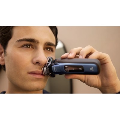 Бритва електр. Philips Series i9000 Prestige SkinIQ, бритв.головок-3, Li-Ion, сух.+волог., індикатор заряду, твердий чохол, сині