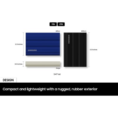 Портативний SSD Samsung 2TB USB 3.2 Gen 2 Type-C T7 Shield (MU-PE2T0S/WW)