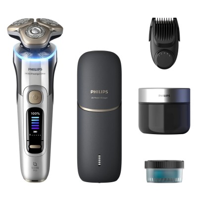 Бритва електр. Philips Series i9000 Prestige Ultra, бритв.головок-3, Li-Ion, сух.+волог., індикатор заряду, твердий чохол, хром 
