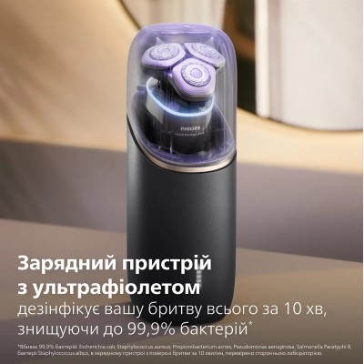 Бритва електр. Philips Series i9000 Prestige Ultra, бритв.головок-3, Li-Ion, сух.+волог., індикатор заряду, твердий чохол, хром 