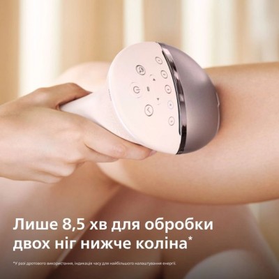 Фотоепілятор Philips Lumea IPL 9900 Series, акумуляторний , кіл-ть спалах.-450000, 2- 4 см2, насадок-4, футляр, рожевий (BRI977/