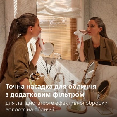 Фотоепілятор Philips Lumea IPL 9900 Series, акумуляторний , кіл-ть спалах.-450000, 2- 4 см2, насадок-4, футляр, рожевий (BRI977/