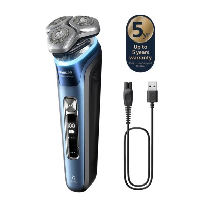 Бритва електр. Philips Series i9000 Prestige SkinIQ, бритв.головок-3, Li-Ion, сух.+волог., індикатор заряду, твердий чохол, сині