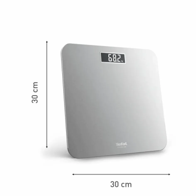 Ваги Tefal підлогові Premiss, 160кг, AAAx2 в комплекті, скло, сірий (PP1801V0)