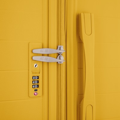 Валіза 2E, Aero, поліпропілен, велика, 99/119 л, TSA, 4 колеса, EXP, бурштиново-жовтий (2E-SPP-AERO-L-AY)