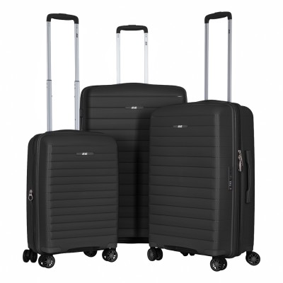 Валіза 2E, Aero, поліпропілен, велика, 99/119 л, TSA, 4 колеса, EXP, чорна (2E-SPP-AERO-L-BK)