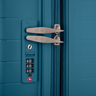 Валіза 2E, Aero, поліпропілен, мала, 35/44 л, TSA, 4 колеса, EXP, синій (2E-SPP-AERO-S-TB)